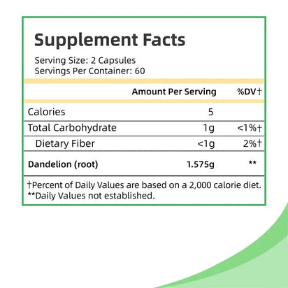 Dandelion High quality Vitality Capsules™